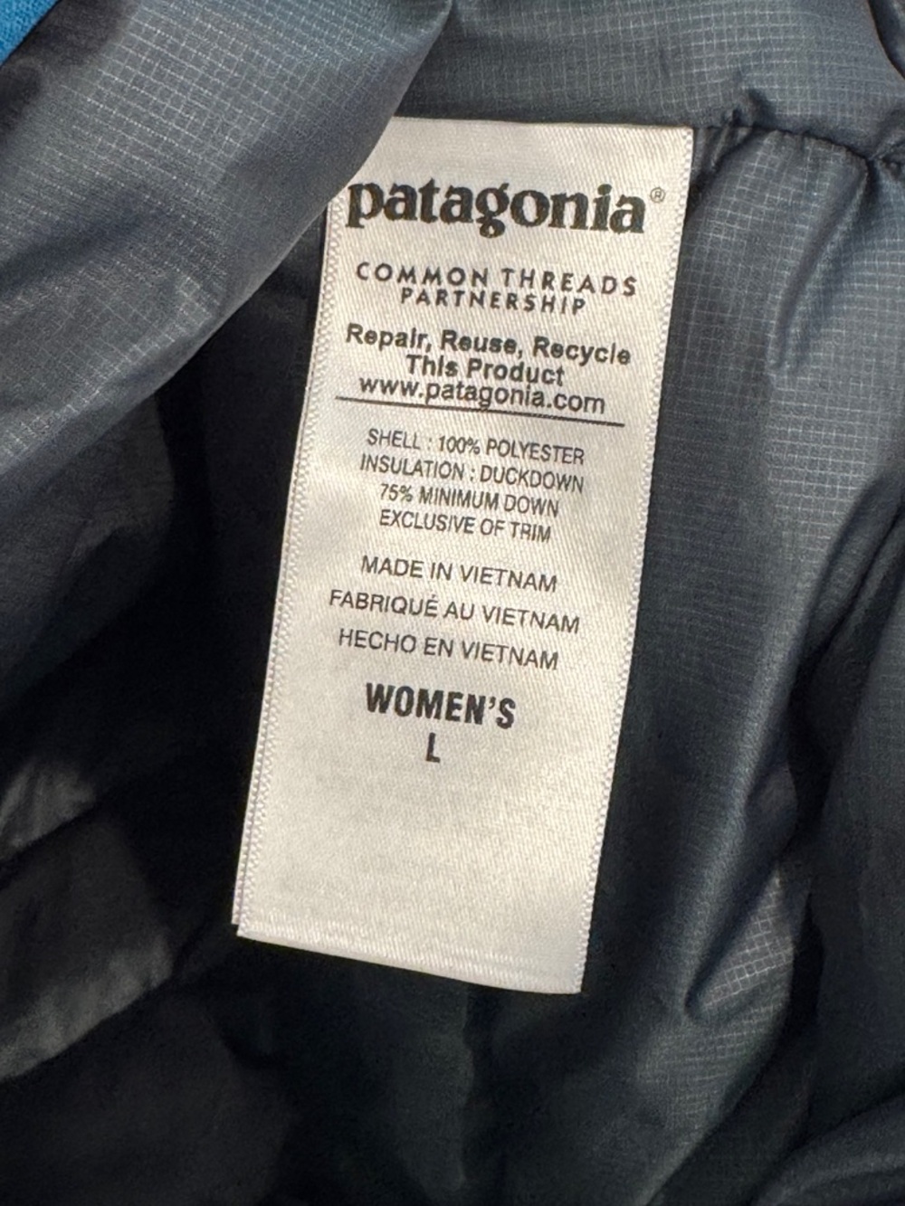 Patagonia Women’s 600 Fill Down Snap-T Pullover Puffer Jacket GUC Sz L - Picture 7 of 11